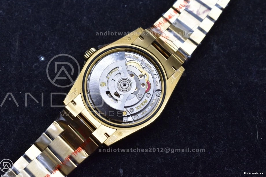 President V5 Steel Silver Best 699 DayDate vr3255 Weight) YG with Edition (Gain QF on Durable Bracelet 904L Dial 36 Roman Markers 0301